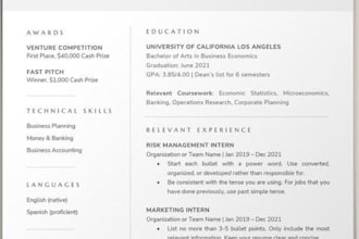 write a resume and cover letter to help get you hired