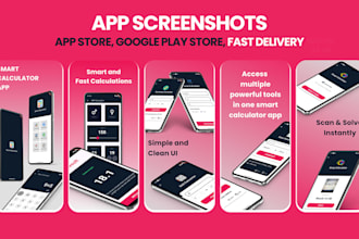 design app store screenshots for play store and app store screenshots design