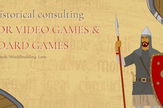 be your historical consultant game design and worldbuilding