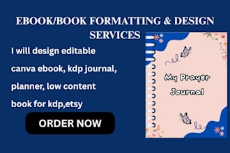 design editable canva ebook formatting kdp journal planner low content books