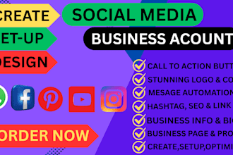 create all social media account set up for business page setup social media page