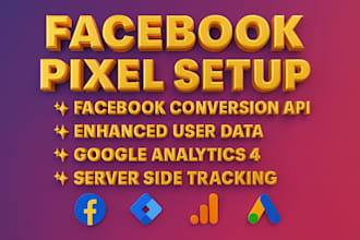 fix or install facebook meta pixel and google analytics in your website