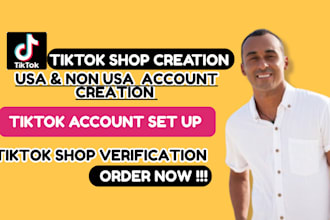 create USA and non USA tiktok shop account tiktok verification tiktok dropship