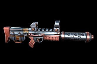 create 3d model gun and assets for video games quickly