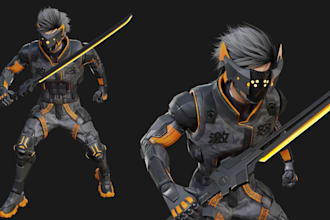 3d character model,retopology,rig to pose,zbrush,character sculpting,ue5,stylize