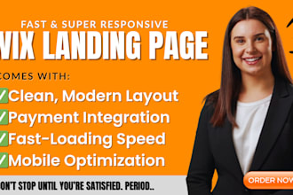 design wix website, redesign wix website, create professional wix landing page