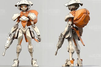 design spectacular robots, cyborgs and mechs
