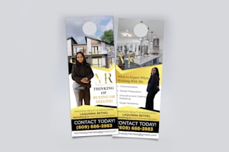 design door hanger or postcard for your business