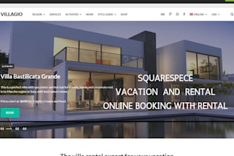 squarespace hotel website booking website squarespace vacation rental website