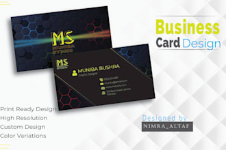 design professional business card and letterheads