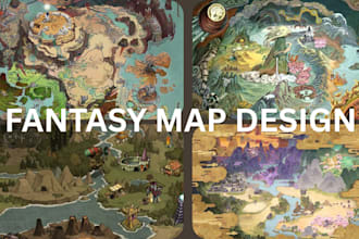 draw a detailed fantasy world map for your dnd and rpgs