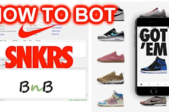 setup shoes bot, snkrs app bot, kobe shoes bot, snkrs bot, tinder bot,ticket bot