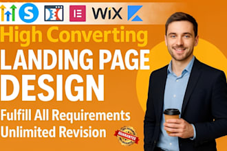 design wordpress landing page elementor landing sales funnel systeme io kajabi