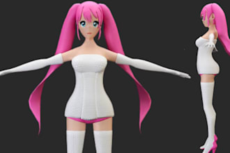 3d game character, game character, 3d character, flexi model, 3d chibi character