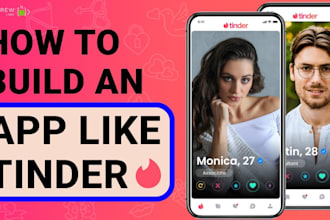 create a custom tinder clone app with admin panel and real time chat