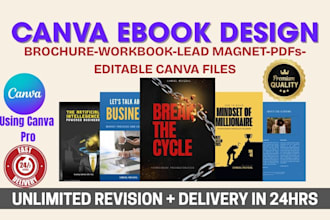 design 2025 canva ebook, workbook lead magnet, ebook layout planner, journal