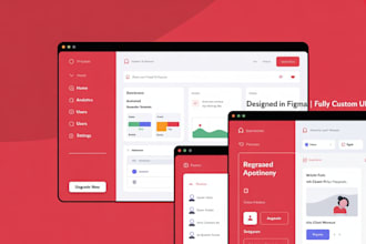design a high quality saas dashboard UI UX figma for web