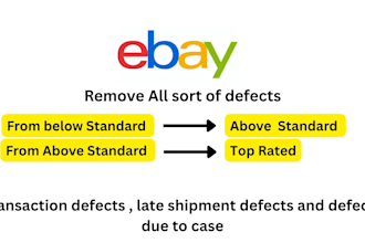 solve your ebay account defects, late shipment, transaction issues