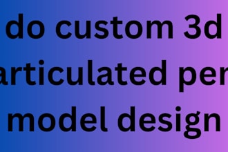 do 3d articulated pen model for you