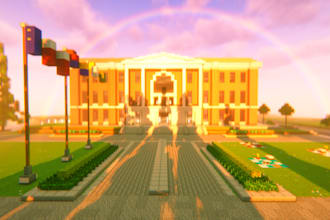 build a detailed minecraft university map