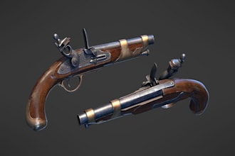 do 3d gun model for your video games