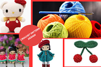 crochet illustrations tutor gifts cads