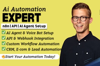 build n8n, make, zapier ai agents, workflows, automations, and API integrations