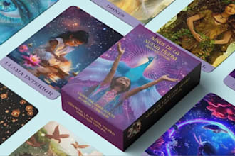 create custom tarot cards, oracle card, playing cards game design