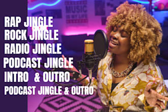produce radio jingle podcast jingle intro and outro jingle rock jingle parody