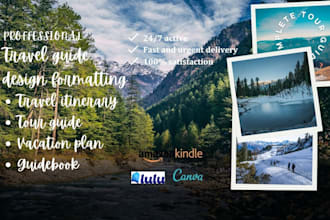 write,format design  itinerary travel guide,travel articles, vacation tour guide