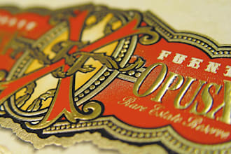 do modern cigar logo, bands, label, and cigar box design