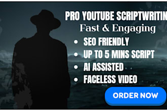 write ai generated faceless youtube script for finance, motivation, history