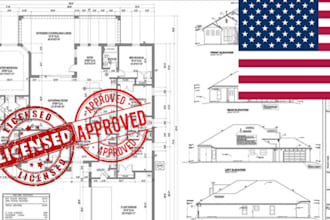 licensed architect, engineering permit drawing, framing plan, blueprint pe stamp
