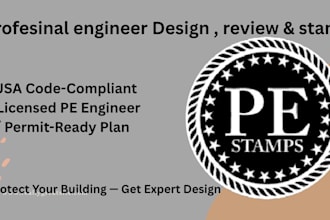 review pe stamp as licensed civil and structural engineer in texas and virginia
