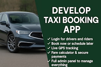 develop taxi booking app rideshare app carpool uber app lyft ridehailing app