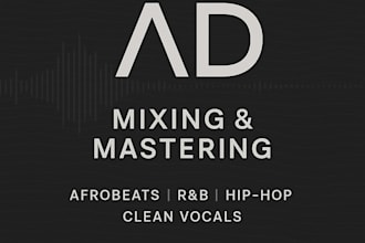 professionally mix and master your rnb, afrobeat or other vocal track