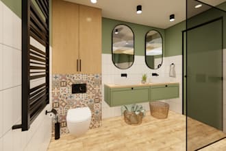 bathroom interior 3d design and render