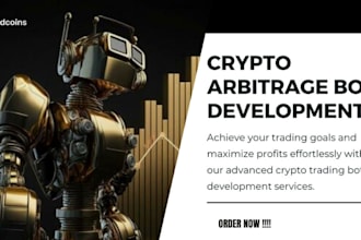 develop ai crypto trading bot arbitrage bot and custom crypto trading automation
