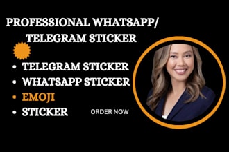 do whatsapp and telegram sticker for you