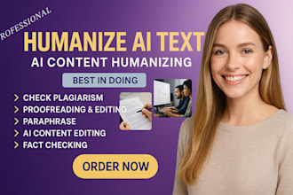 humanize ai content editing chat gpt rewriting posts proofreading native editor