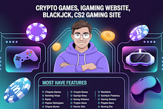 develop crypto game, jackpot, poker igaming website, blackjack cs2 gaming site