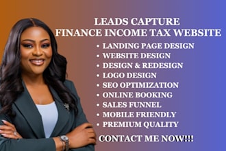 design income tax website finance website tax preparation accounting website