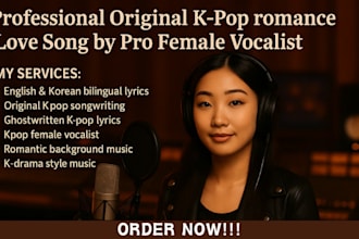 ghostwrite compose sing expert female kpop songwriting love romantic background