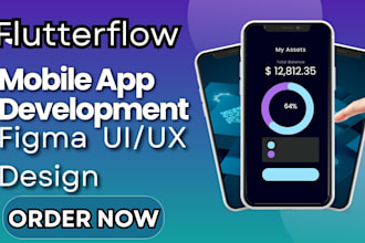 build flutter mobile app flutterflow android app figma app ui ux design ios app
