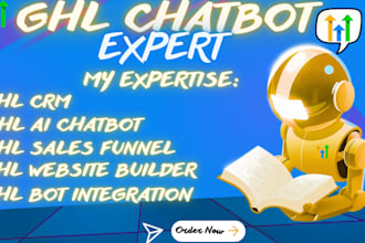set up your gohighlevel CRM ghl bot integration ai agent automation and funnel
