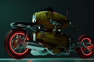 conduct 3d motorcycle,f1 motorbike,sculpt3d bike,3d bike animation,3dsci fi bike