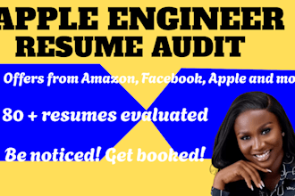 write you audit resume on apple engineer, amazon, apple, facebook