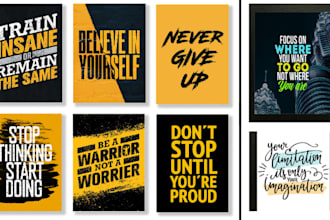 make wall art creative typography poster motivational quotes posters home decore