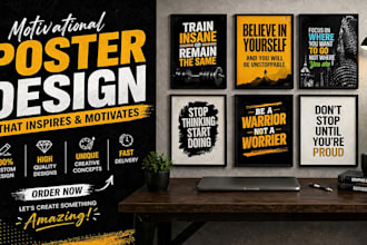 design premium wall art and high converting  business posters