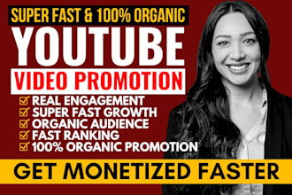 do USA super fast organic youtube video promotion  boost video views and growth